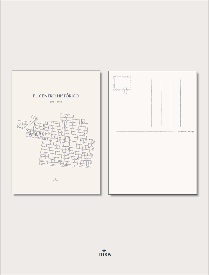 POSTCARD - MAP CENTRO HISTORICO