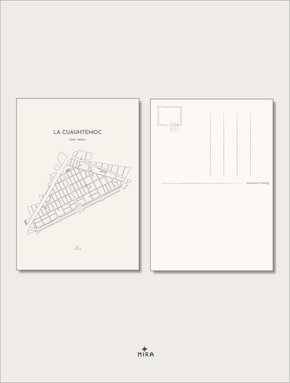 POSTCARD - MAP CUAUHTEMOC