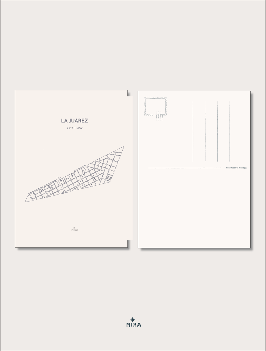 POSTCARD - MAP JUAREZ