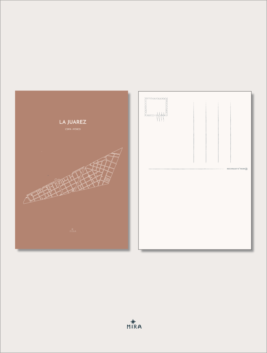 POSTCARD - MAP JUAREZ