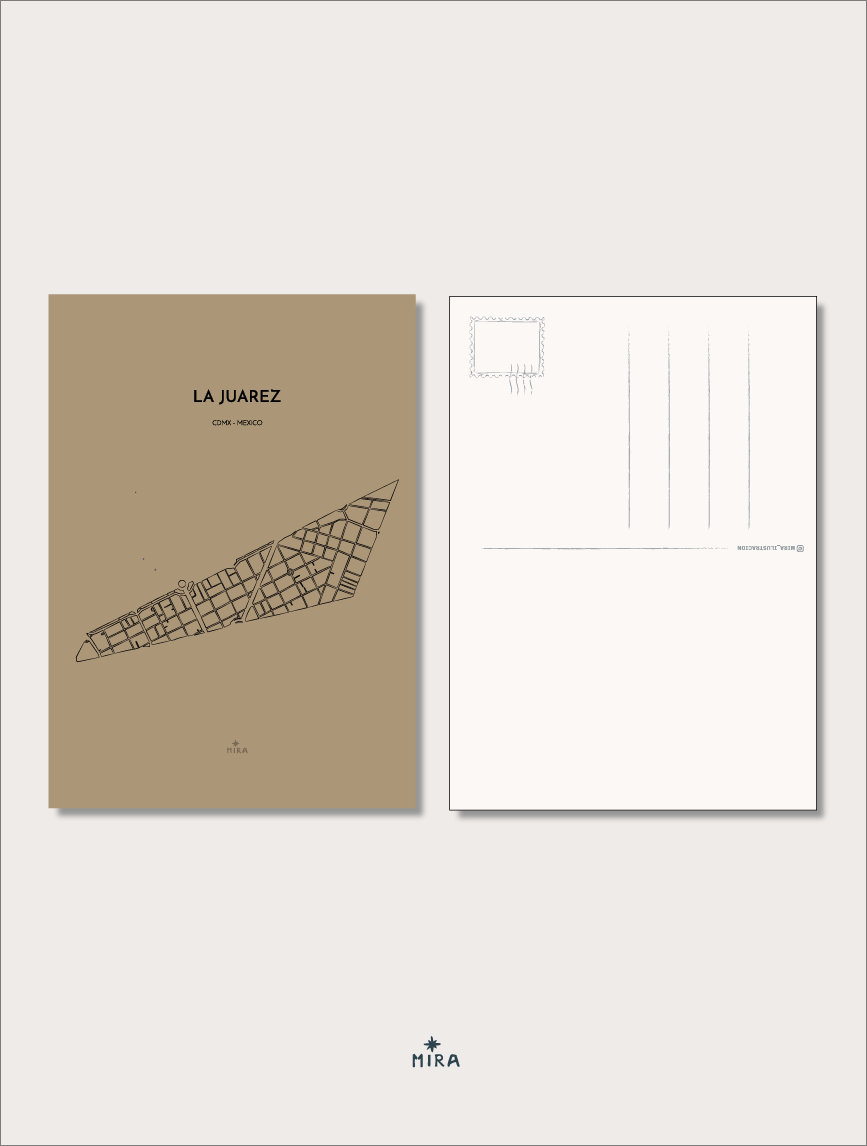 POSTCARD - MAP JUAREZ