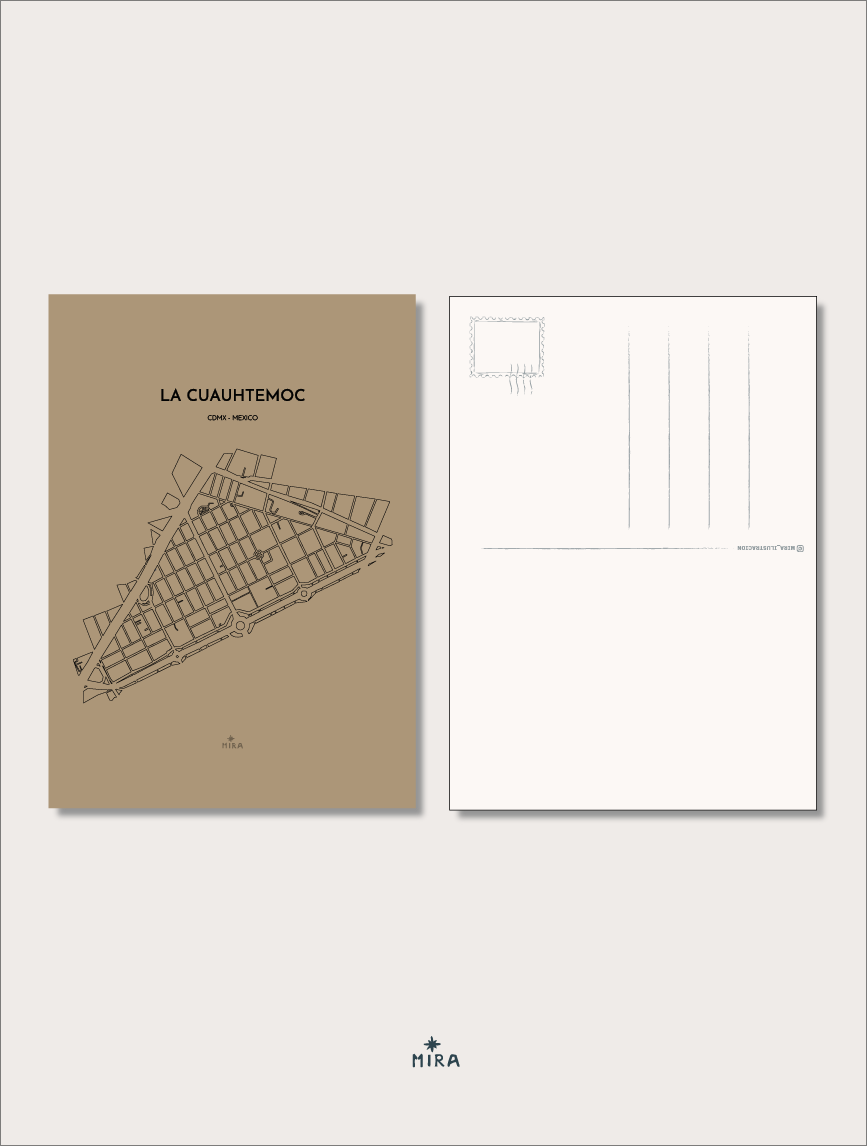 POSTCARD - MAP CUAUHTEMOC