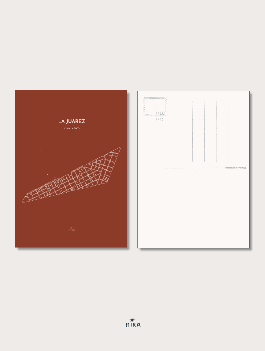 POSTCARD - MAP JUAREZ