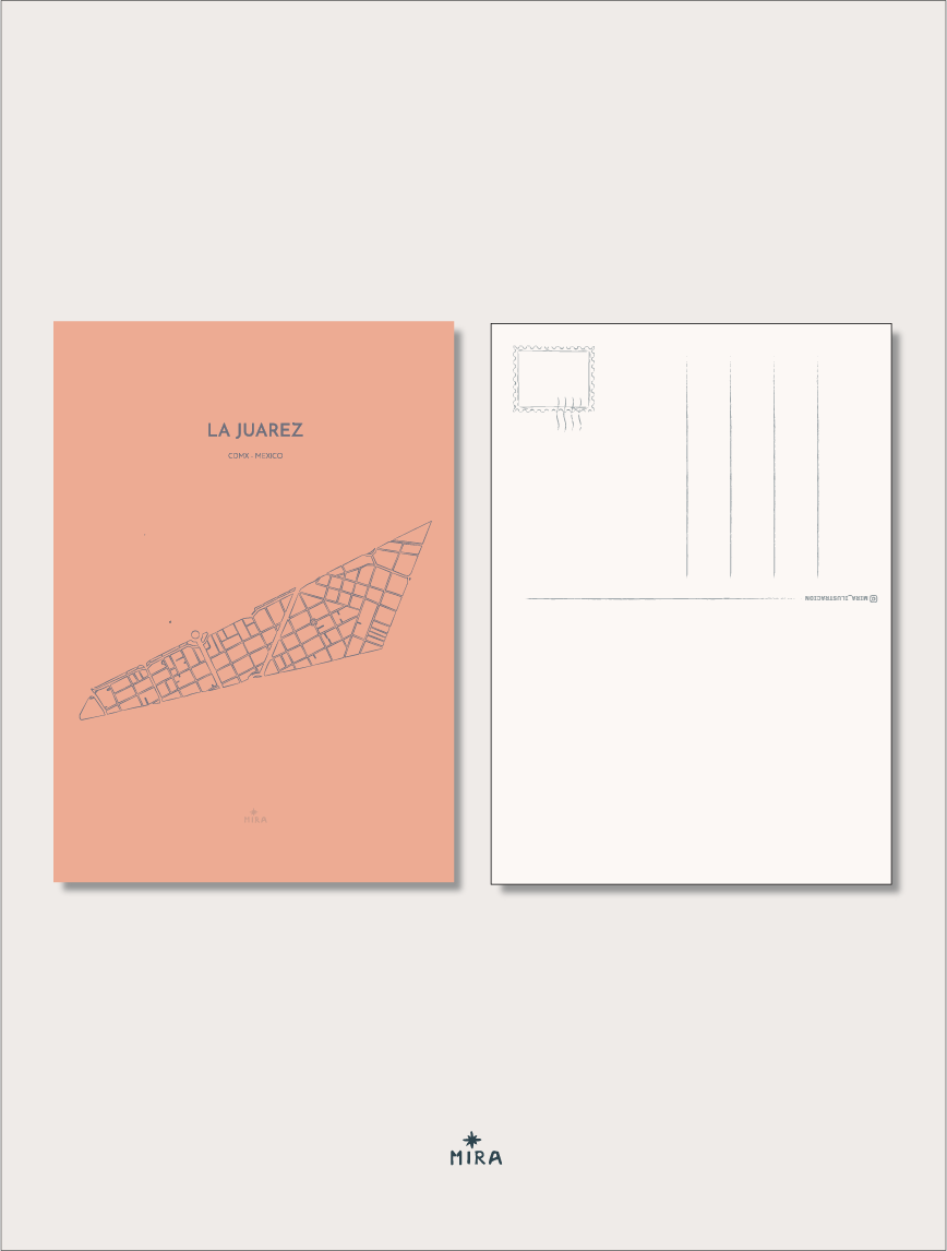 POSTCARD - MAP JUAREZ