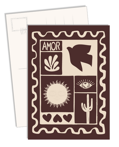 POSTCARD - AMOR - SET OF 5