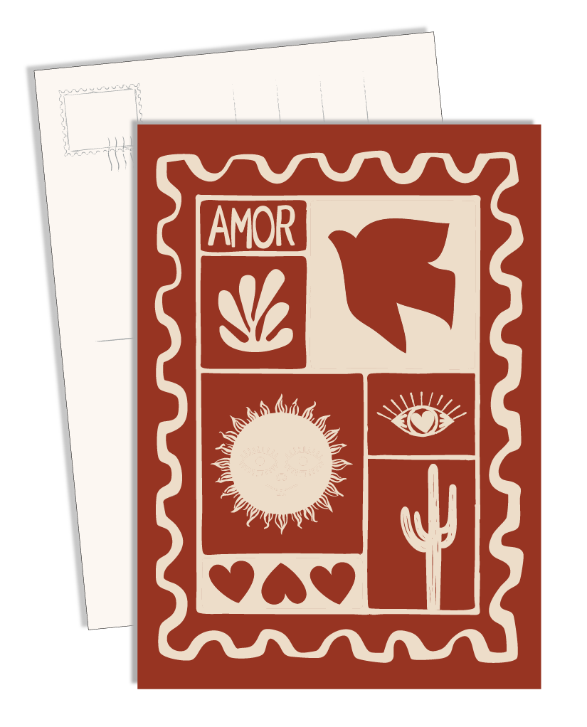 POSTCARD - AMOR - SET OF 5