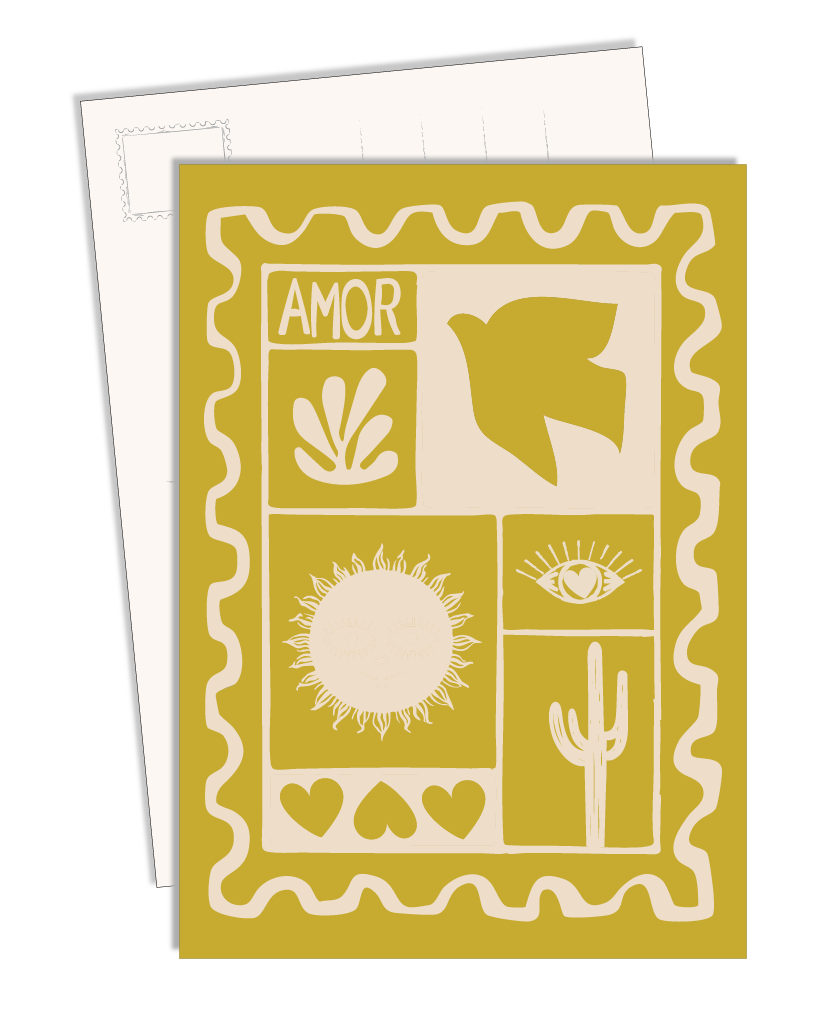 POSTCARD - AMOR - SET OF 5