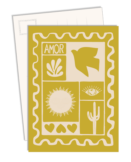 POSTCARD - AMOR - SET OF 5