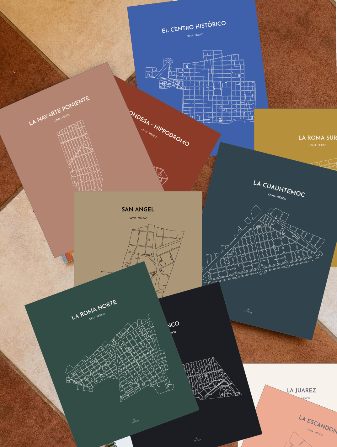 POSTCARD - THE MAP - SET OF 10