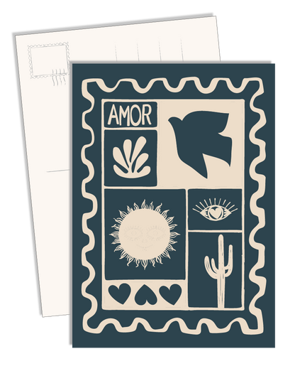 POSTCARD BLUE AMOR