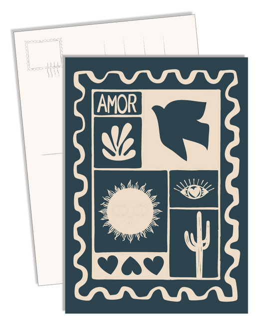 POSTCARD BLUE AMOR