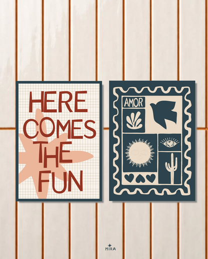 POSTCARD - SEA & SOL - SET OF 2 -